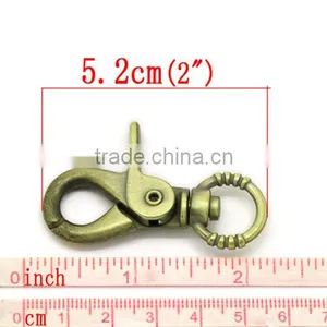 Cheap Antique Bronze Metal Swivel Keychain With Lobster Claw Clasp thumbnail-2