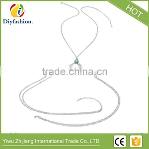 Hot Sell Bohemian Retro Alloy Turquoise Body Chain thumbnail-2