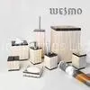 Custom Environmentally 8 Piece Wood Complete Bathroom Accessories Set thumbnail-1