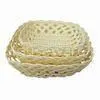 Square Storage Basket in Milk Yellow, Made of Plastic Rattan, Used for Packing and Storage thumbnail-1