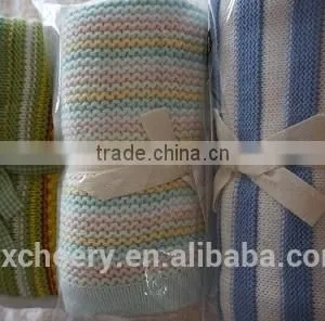 Super Soft 100% Cotton/bamboo/chenille /acrylic/polyester Knitted / Jacquard Throw Blanket thumbnail-1