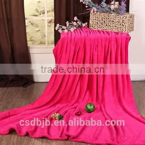 Plain Colour Coral Fleece Blanket thumbnail-1