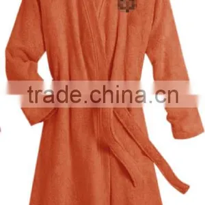 Textile China Factory Microfiber Plain Dyed Kimono Collar Bathrobe thumbnail-3