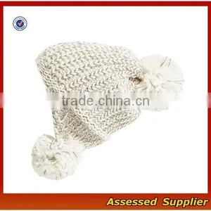 XJ01042/Knit Pompom Beanie Hat Made in China /cheap Knit Beanie Hat Wholesale thumbnail-1