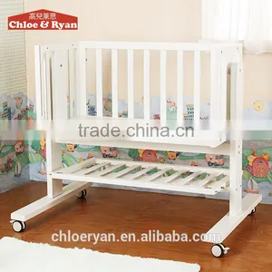 American Styled New Born Baby Bed, Solid Wooden Adult Crib, Simple Design 4 In 1 Baby Crib Bedding Set thumbnail-6