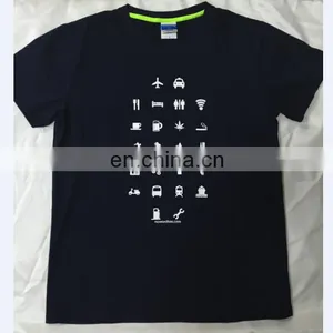 Wholesale Custom Breathable Navy Cotton Tee Shirts thumbnail-1
