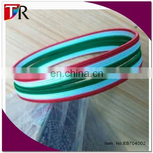 Elastic Hair Band for Promotion Bracelet and Packaging ,three Color Printed Italy Flag Elastic Band thumbnail-1