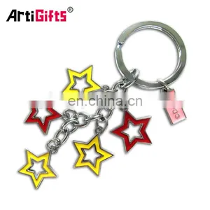 Customize Metal Spinner Letter r Flower Star Keychain Projector for Kids thumbnail-1