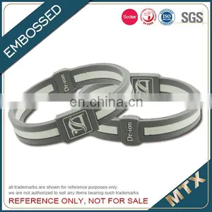 Embossed Silicone Wristabnd Bracelet With Color Supplier thumbnail-3