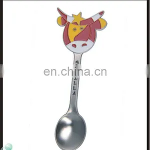 Custom Tourist Souvenir Collection Spain Bull Shape Metal Spoon thumbnail-1