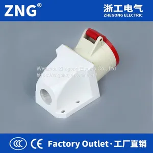 Surface Mount Industrial Socket 32A 5Pin 3P+N+PE, Stationary Industrial Socket IP44 32A 3-phase-5-wire thumbnail-1