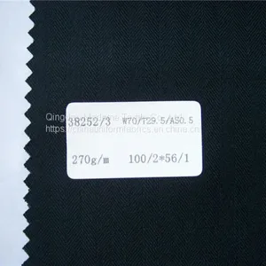 Excelled Herringbone Pinstriped Vigin Wool Suiting Fabric thumbnail-1