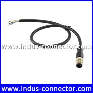 5 Poles Male TPU Molded Cable M12 thumbnail-1