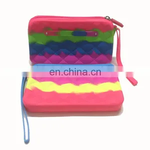US Hot Women Clutch Purse Bags Custom OEM 3 Color Straps Mixtur Silicone Fashion Cheap Wallets thumbnail-5