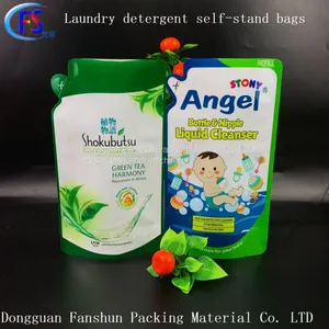 Composite Color Printing Plastic Self-supporting Bag Detergent Powder Self-sealing Self-supporting Bag Special-shaped Plastic ba thumbnail-1