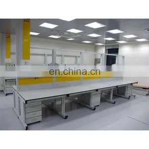 Chemical Metal Work Bench Laboratory Bench With Reagent Rack thumbnail-6