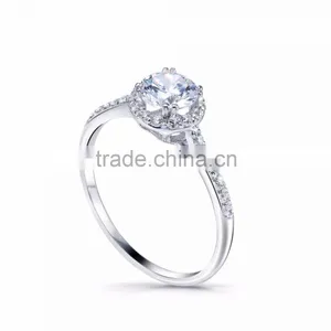 14K Gold Semi Mount Engagement Ring With Diamonds thumbnail-1