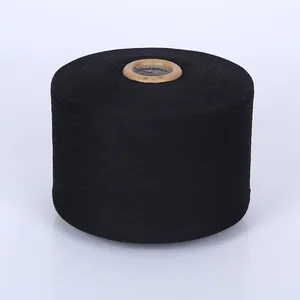 Ne6s/1 White /gray/black Dyed Open End Recycled Cotton Polyester Blended Yarn for Knitting Gloves thumbnail-2