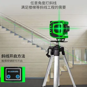3D Laser Level Machine Green Beam 360 Wall Measuring Tool 12 Lines Rotary Laser Levels thumbnail-1