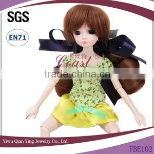 New Fashion Style Two Ponytail Synthetic Bjd Hair Baby Doll Wig thumbnail-1