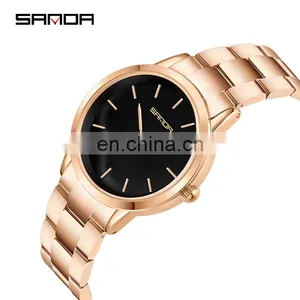 SANDA P1051 Private Label Ladies Quartz Wristwatch Custom Logo Simple Stylish Waterproof Oem Luxury Watches Women thumbnail-1