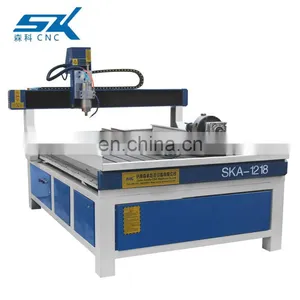 Manufacturer Supply SENKE Brand 4 Axis Advertising Engraving Cutting CNC Router Machines thumbnail-4