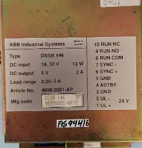 ABB DSSB146 48980001-AP DC/DC Converter thumbnail-2