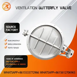 D341W Manual Worm Gear Ventilation Damper Low Cost Round Air Regulating Valve For Small Dust Extraction Pipeline thumbnail-2