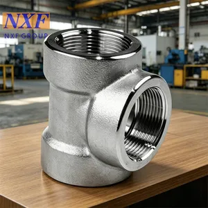 NXF UNS N10276 2.4819/NiMo16Cr15W/C276 OD DN15-1200 Class 3000-9000 Nickel Alloy Forging Technology THD Straight or Reducing Tee thumbnail-2