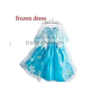 Fashion Cheap Wholesale Cheap Girls Frozen Dress Elsa Anna Beautiful Dress Fashion Princess Dress Chil thumbnail-1