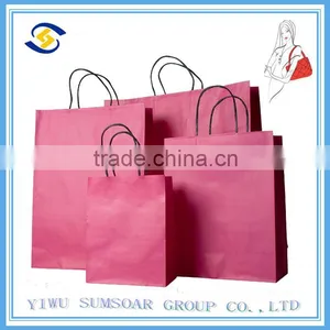 Paper Bag With Handle Machine Made Paper Bag 25kg Kraft Paper Bag thumbnail-1