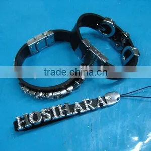 Black Bracelet With Crystal Letter Charms Wholesale in 2015 thumbnail-1