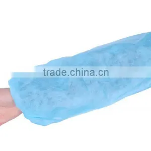 Disposable Non Woven PP Blue Sleeve Covers Oversleeves Elastic Cuff China Supplier thumbnail-1
