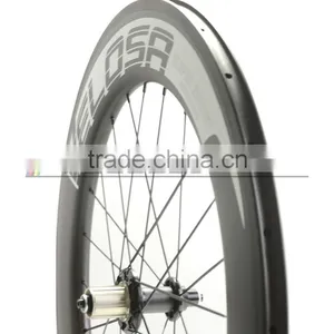 Velosa Logo Straight Pull 88mm Clincher Road Carbon Bike Wheels Racing Bicycle Carbon Wheelset Bitex R51 Hubs Fast Shipping! thumbnail-6