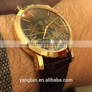 2016 High Quartz Quzrtz Movt Stainless Steel Watch Water Resistant Clear Luxury Watch thumbnail-1