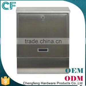 Wrought Stainless Steel Wall Mounting 304 Decorative Mailboxes With Post thumbnail-1