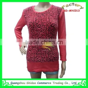 Fashion Woman Custom Wool New Style Embroidery Top Sweater thumbnail-2