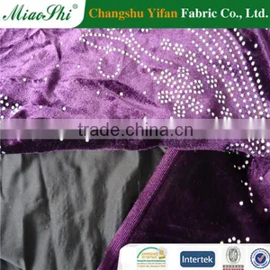 Golden Supplier Afford Elastic Two-colored Polyester Velour With Diamond Fabric thumbnail-2