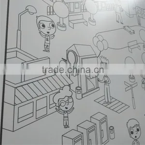OEM Cartoon Graffiti 1.52x30m,children Use Erasable Whiteboard Film thumbnail-4
