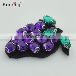 2017 Spring Beaded Purple Grape Patch for Decoration WPHB-038 thumbnail-2