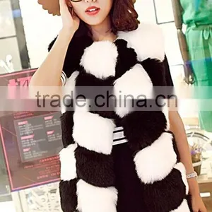 QYQX-001 Europea Fashion Ladies Fox Fur Vest thumbnail-4