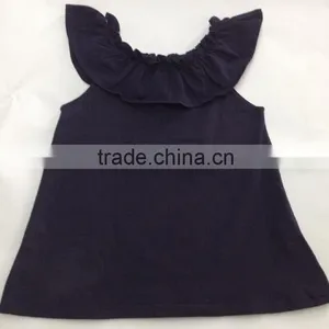 Top Fashion Remake Designer Kids Clothes Girls Ruffle Top Sleeveless Red Fancy Tops for Girls thumbnail-4