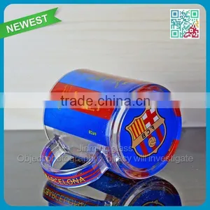 HOT Sale Coffee Glass With Handle Wholesale Print Coffee Glass Mug thumbnail-3