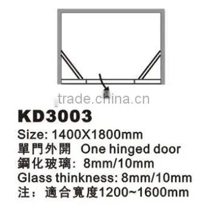 Aluminum Profile Frameless Hinged Shower Screens(KD3003) Quality Choice thumbnail-2