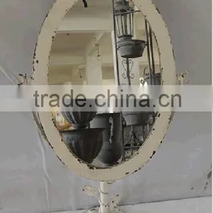 Vintage Chic Small Iron Standing Table Decorative Mirrors thumbnail-2