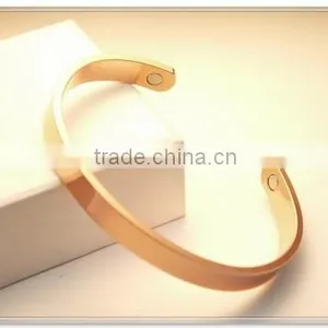 Metallic Bracelet Simple Pure Magnetic Copper Cuff Bracelet for Engraving Magnetic Health Care Cuff Bracelet Quality Choice Most Po thumbnail-3