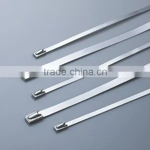 on Sales Lock Ball Type Stainless Steel Ties (material:304-201-316 ) 7.6*950 thumbnail-3
