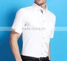 Button Cuff Collar Gingham Long Sleeve Men Woven Shirt,2015 Latest Design Mens Long Sleeve Plaids Shirt Pink 40 Cotton Shirt thumbnail-1