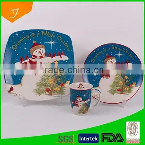 Snowman Dinner Sets Ceramic thumbnail-2