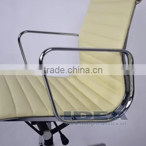 Replica EA117 Charles Office Chair - Cream White Color Genuine Leather thumbnail-6